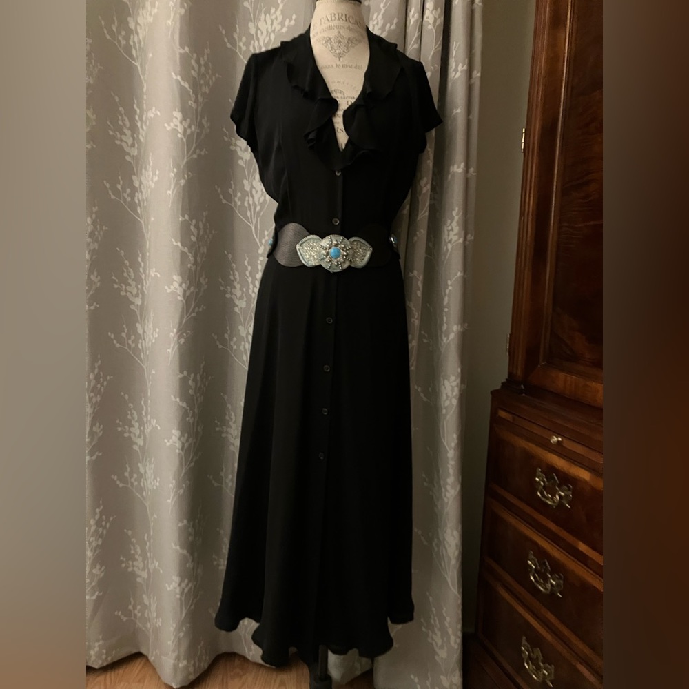 Ralph Lauren Silk Crepe Dress - Picture 5 of 8